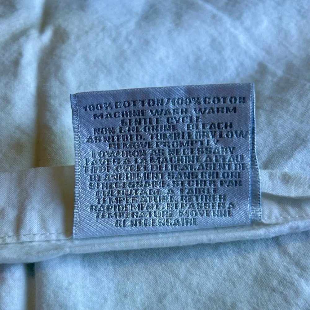 Restoration Hardware Italian Hotel Satin Stitch White Euro Sham Brown Stitching